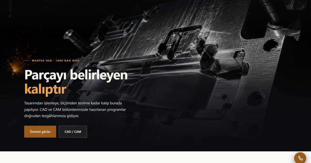 Kalıp ve CNC İşleme — Site Konsepti