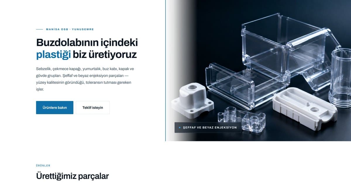 Plastik Enjeksiyon — Site Konsepti